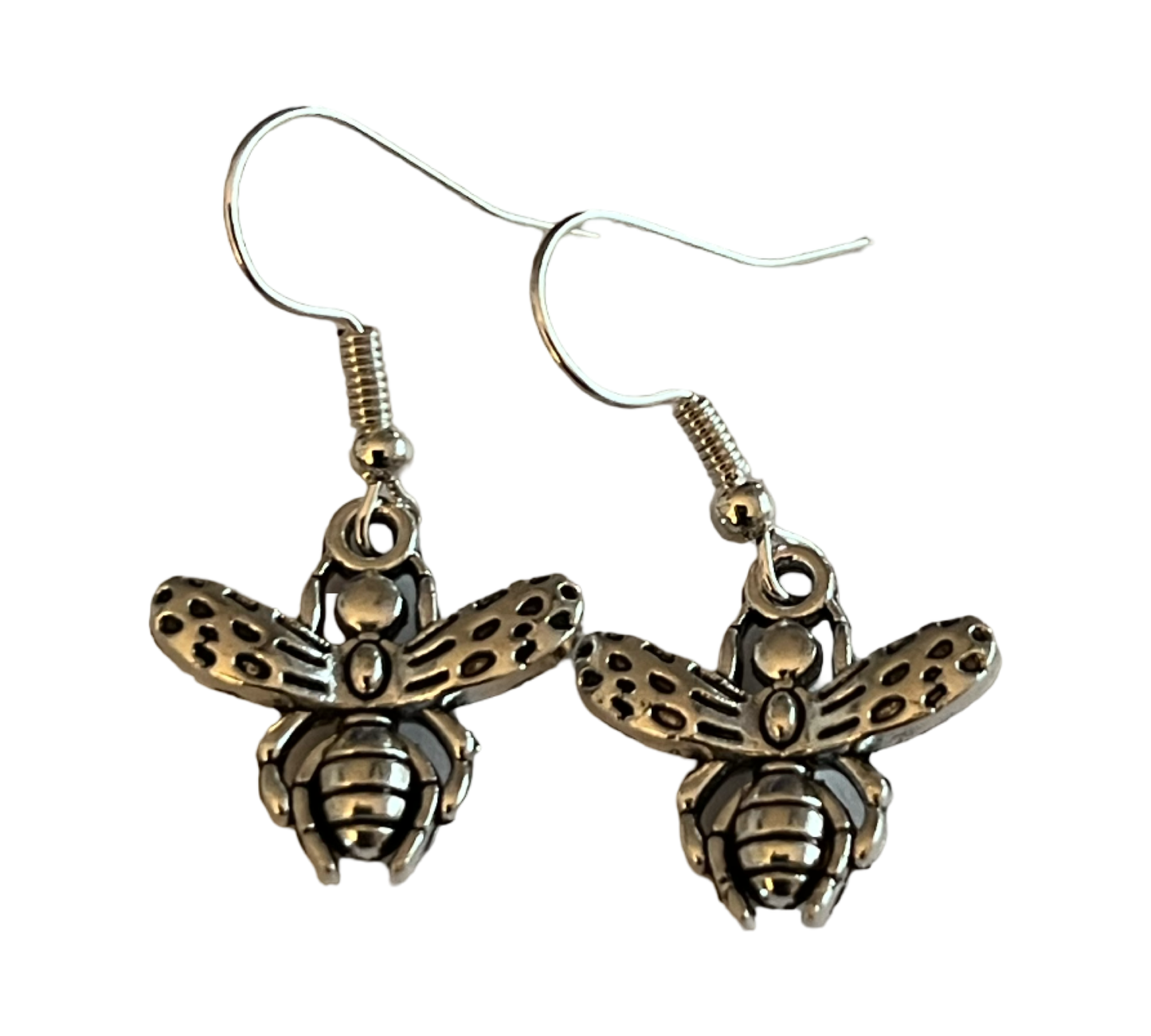 Handmade Large Bee Dangle Earrings -Made by the owner