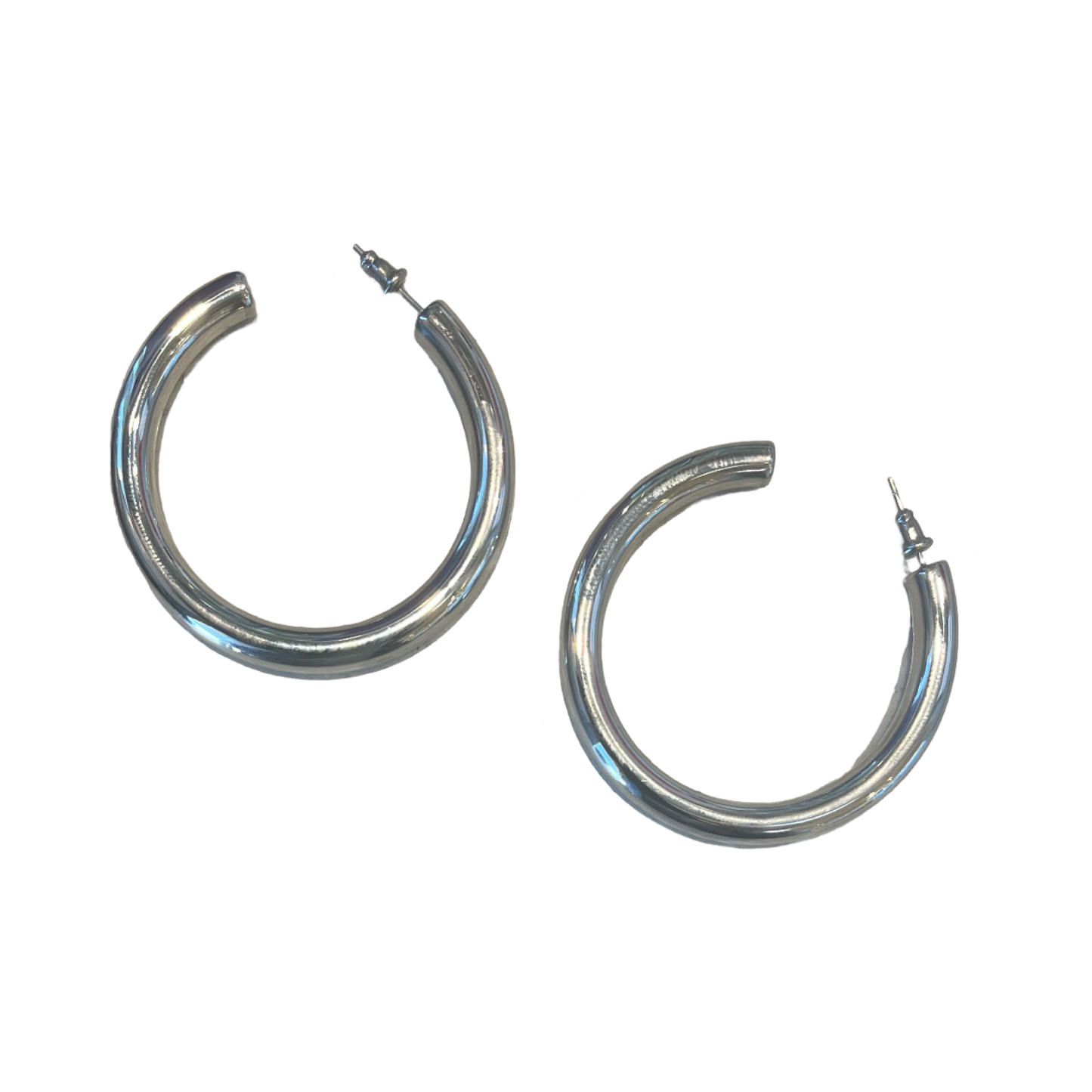 Silver Pltd/Stainless Steel 6x50mm Hoop
