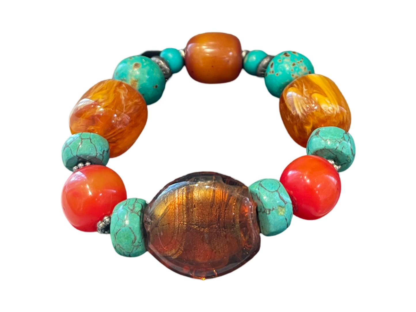 African Beadd Stretch Brac Astd