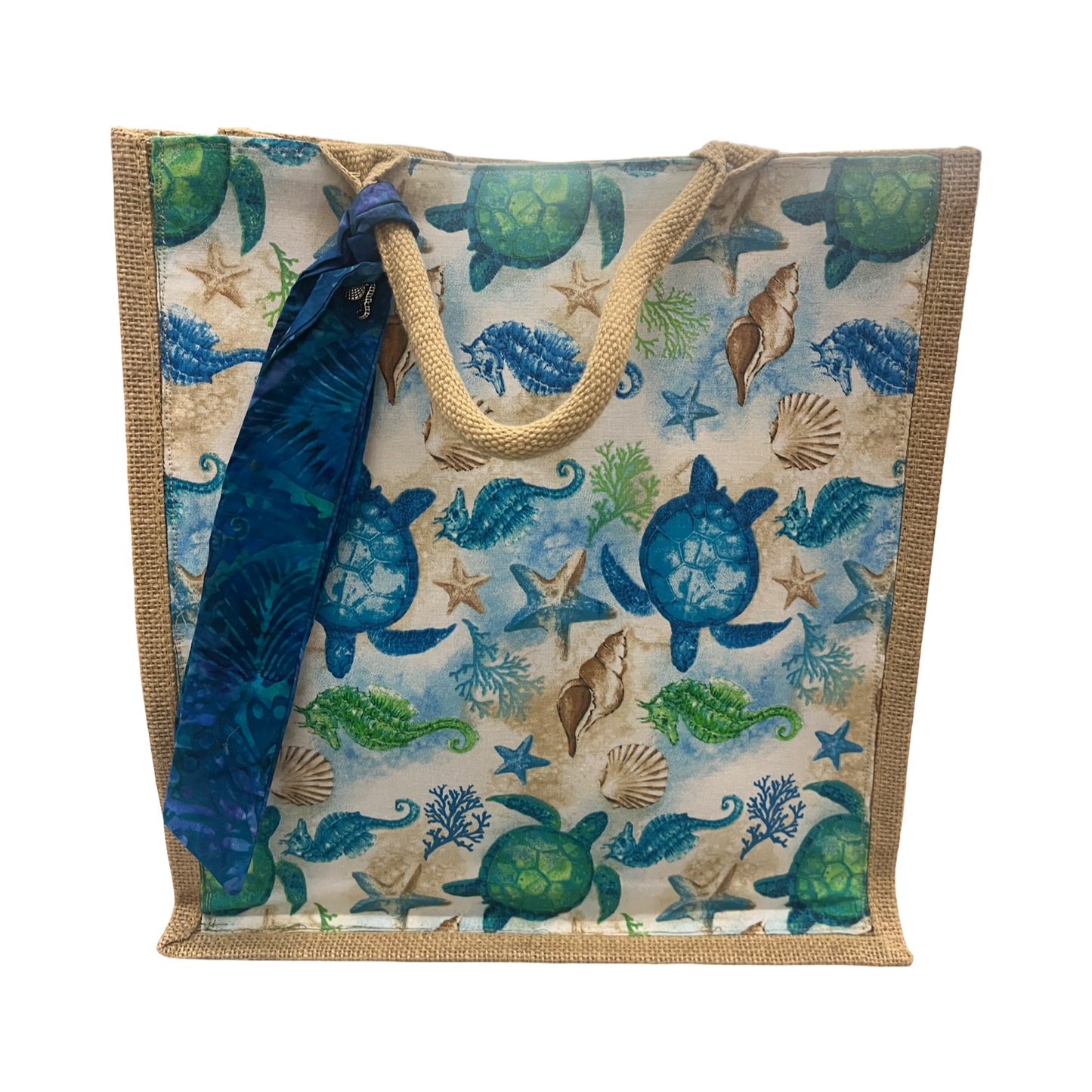 Coastal Jute Tote Bag