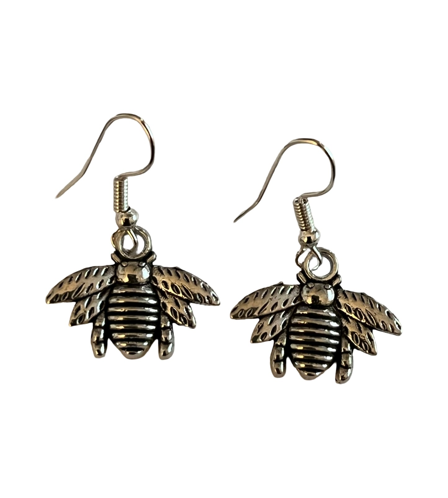 Handmade Large Bee Dangle Earrings -Made by the owner