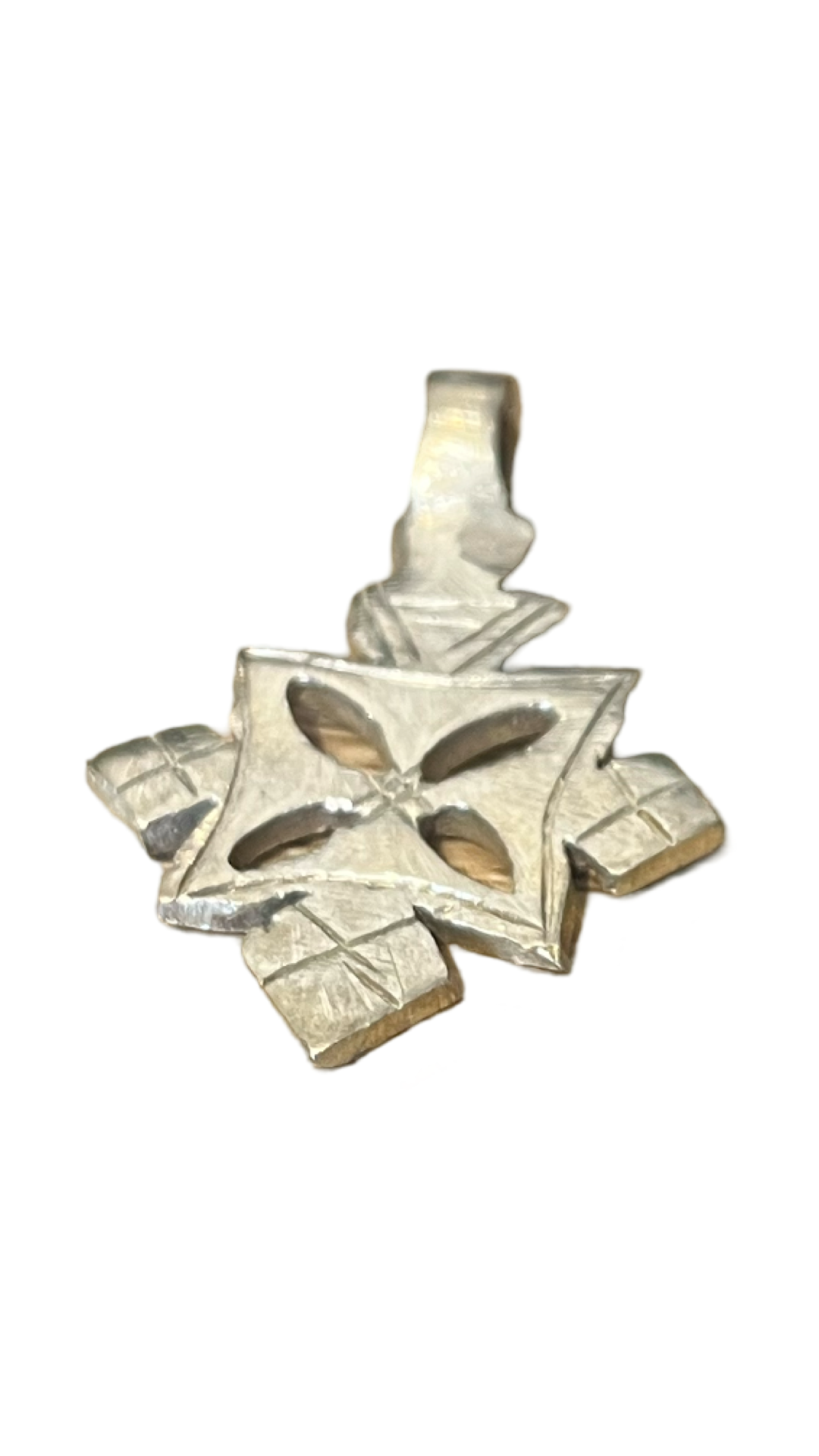 Small Hand-made Brass Ethiopian Cross Pnd Astd
