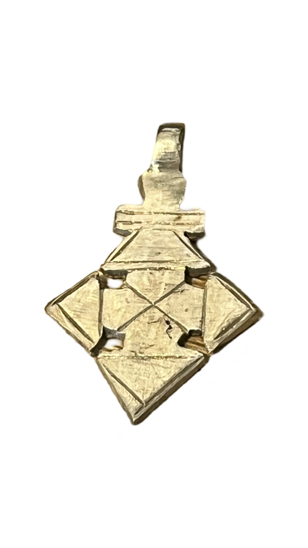 Small Hand-made Brass Ethiopian Cross Pnd Astd