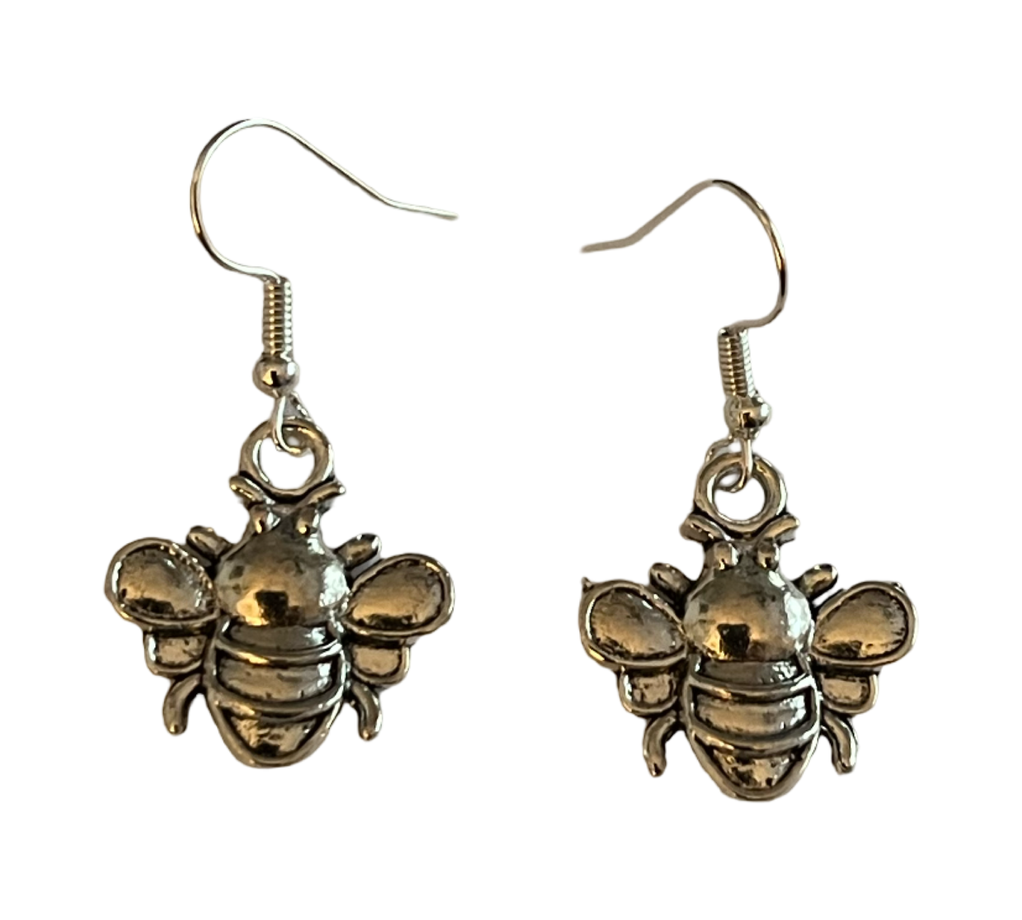 Handmade Large Bee Dangle Earrings -Made by the owner