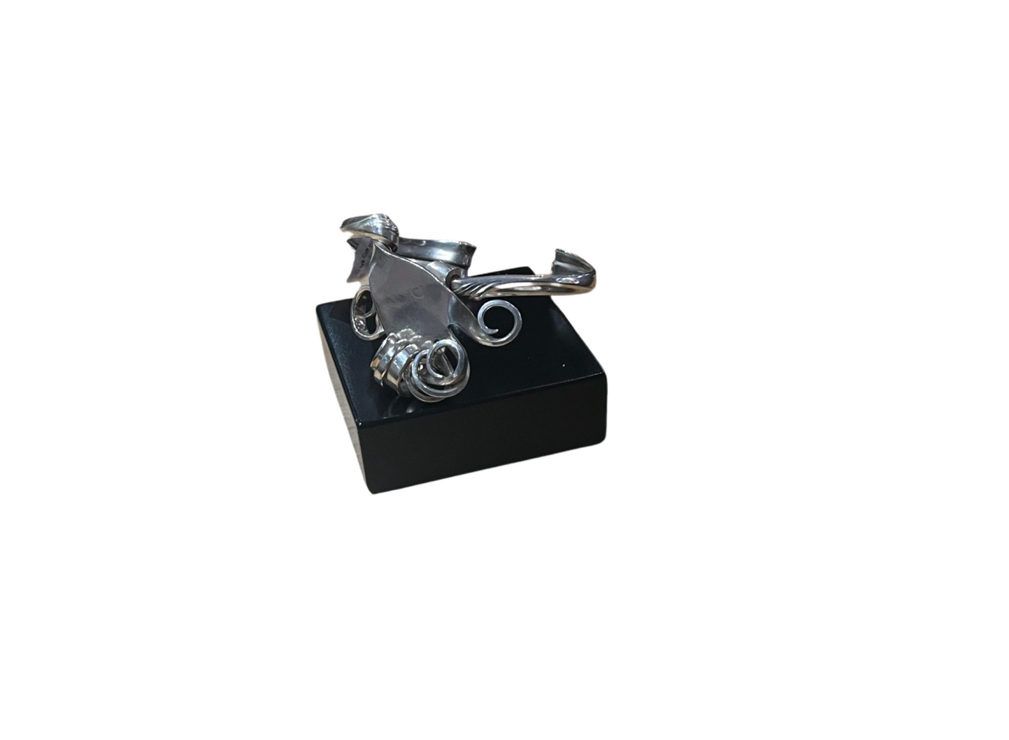 Slvpltd Lg Fork Cuff Brc