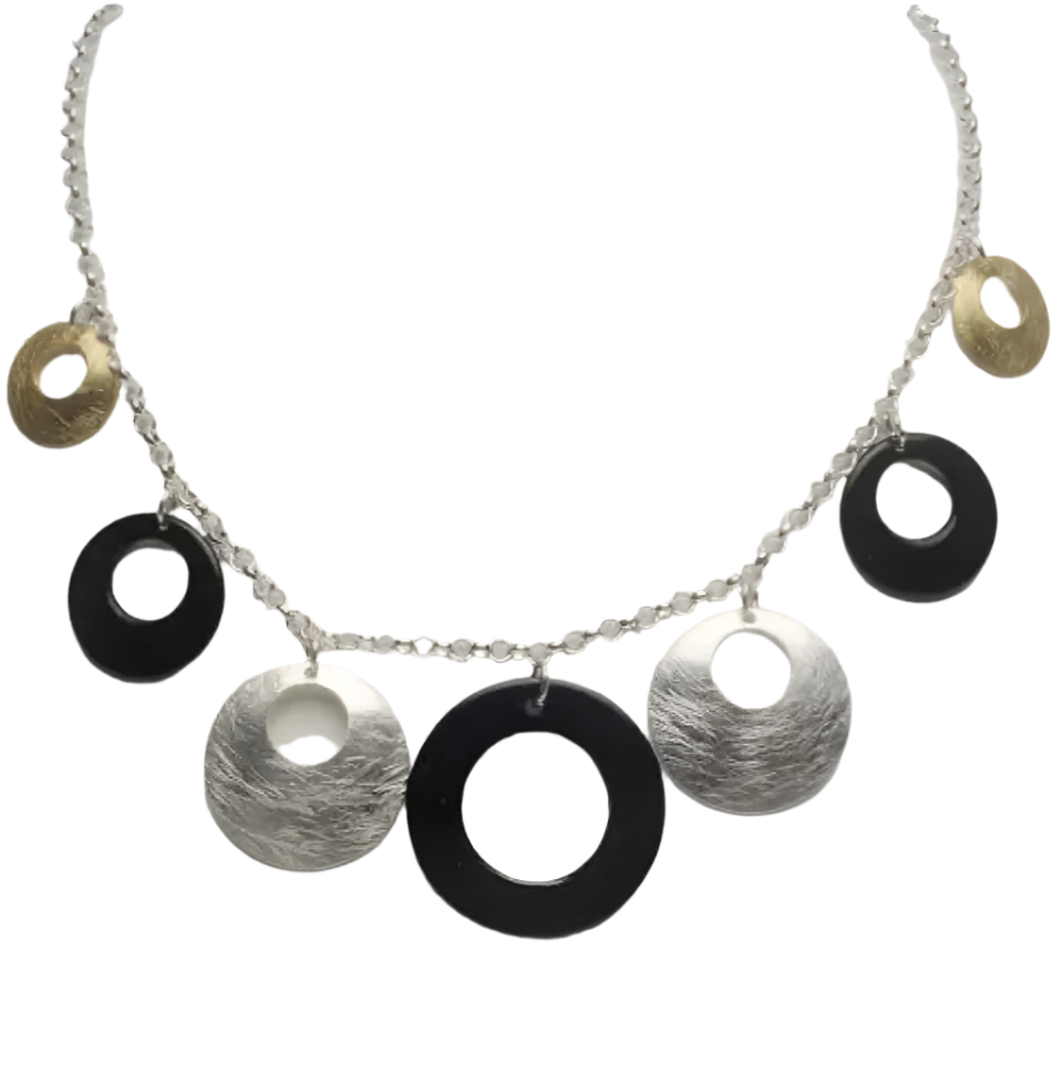 15-18” Multi Dangle Circle Necklace