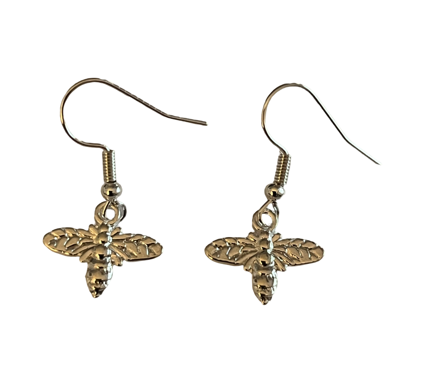 Handmade Medium Bee Dangle Earrings- Made by the owner