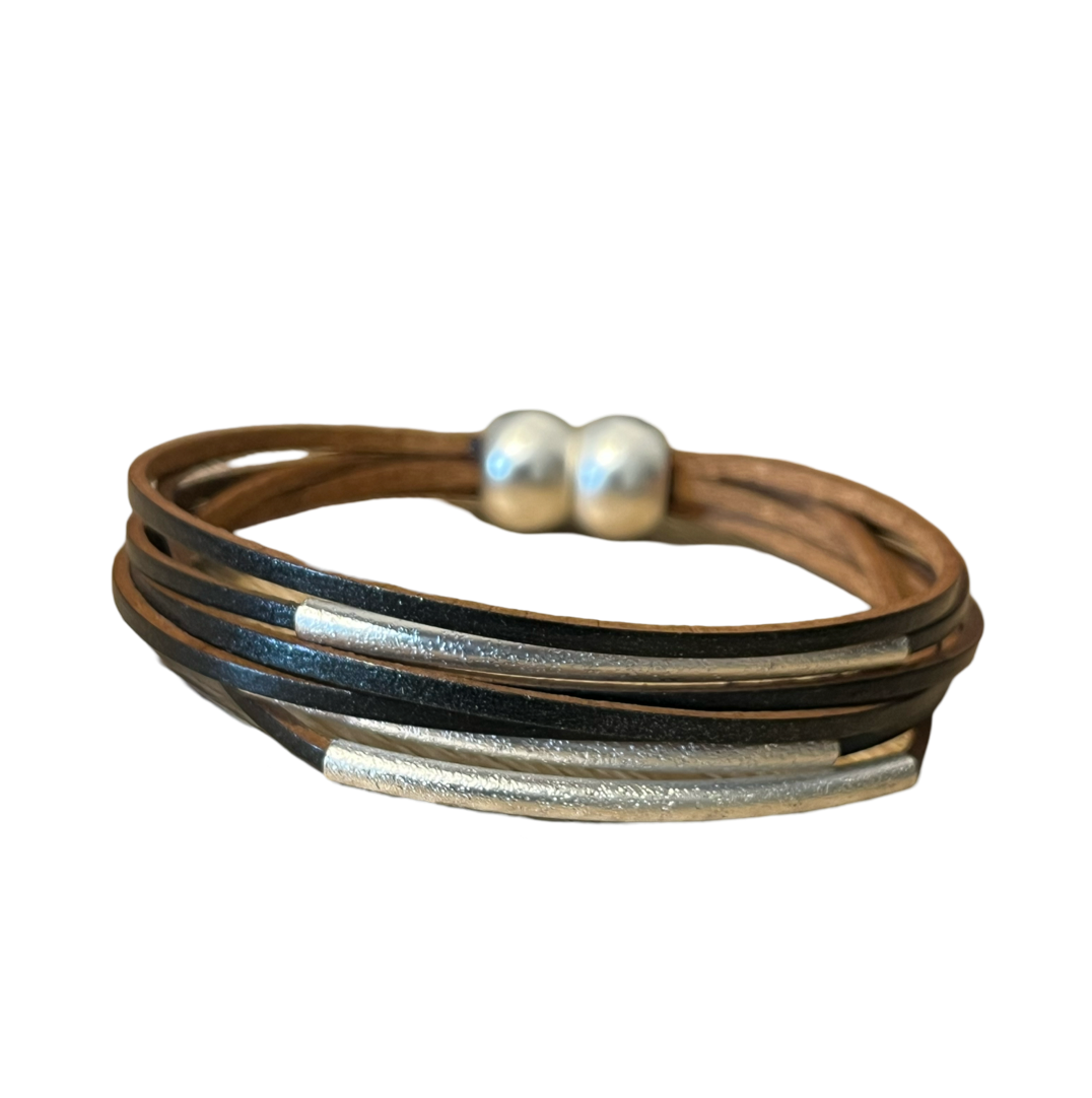 Magnetic Clasp Beaded Brac Astd
