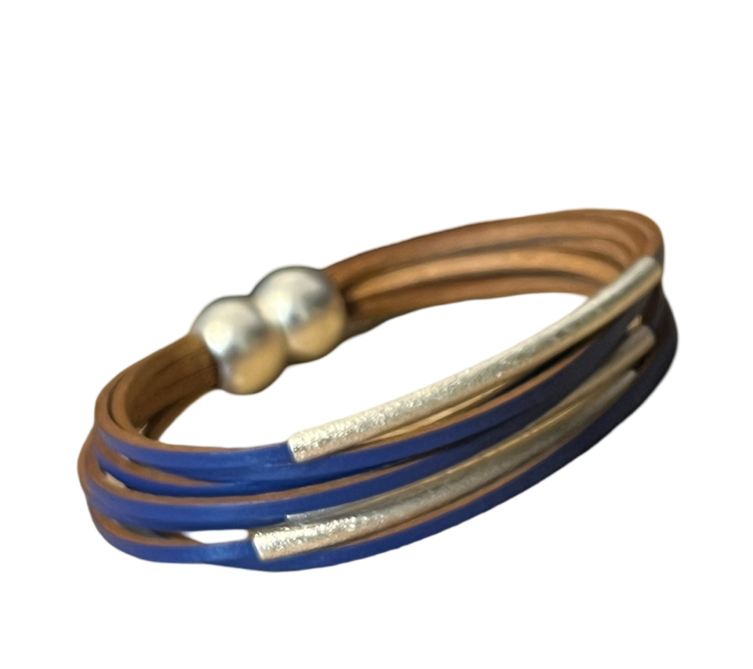 Magnetic Clasp Beaded Brac Astd