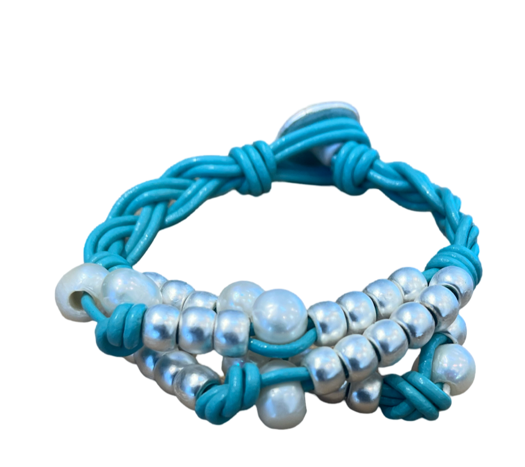 Magnetic Clasp Beaded Brac Astd