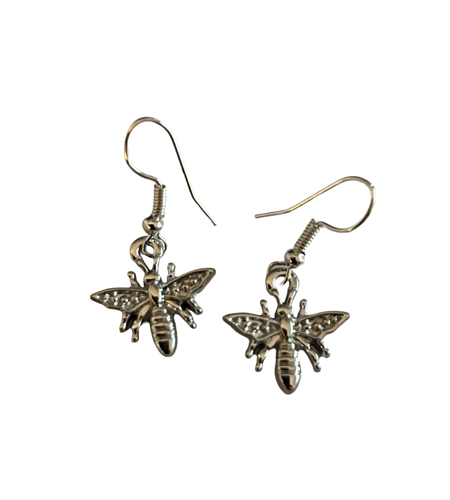 Handmade Medium Bee Dangle Earrings- Made by the owner