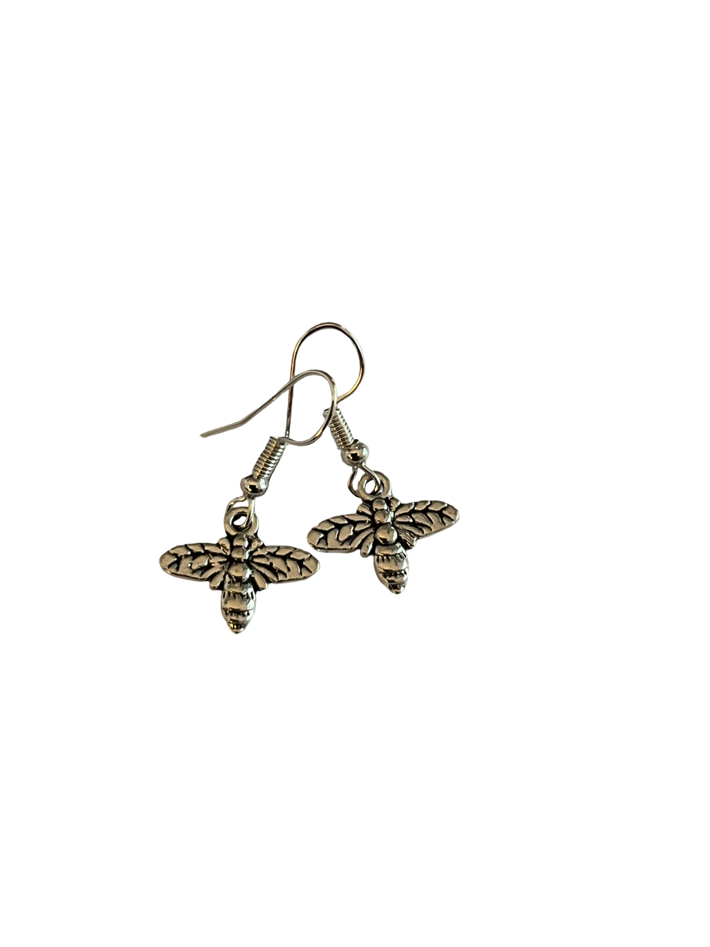 Handmade Medium Bee Dangle Earrings- Made by the owner