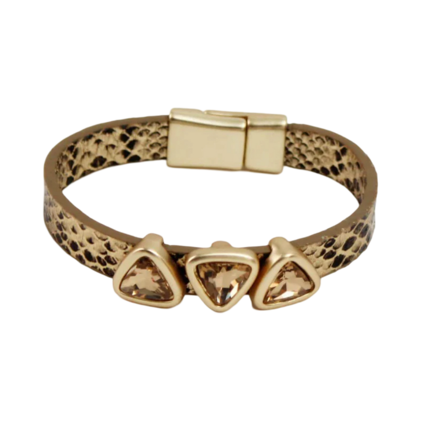 Multi Row Leather Bracelet Astd