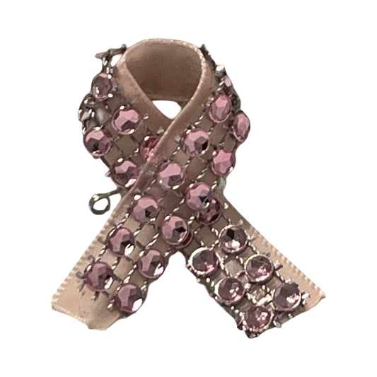 Glitter Breast Cancer Ribbon Astd