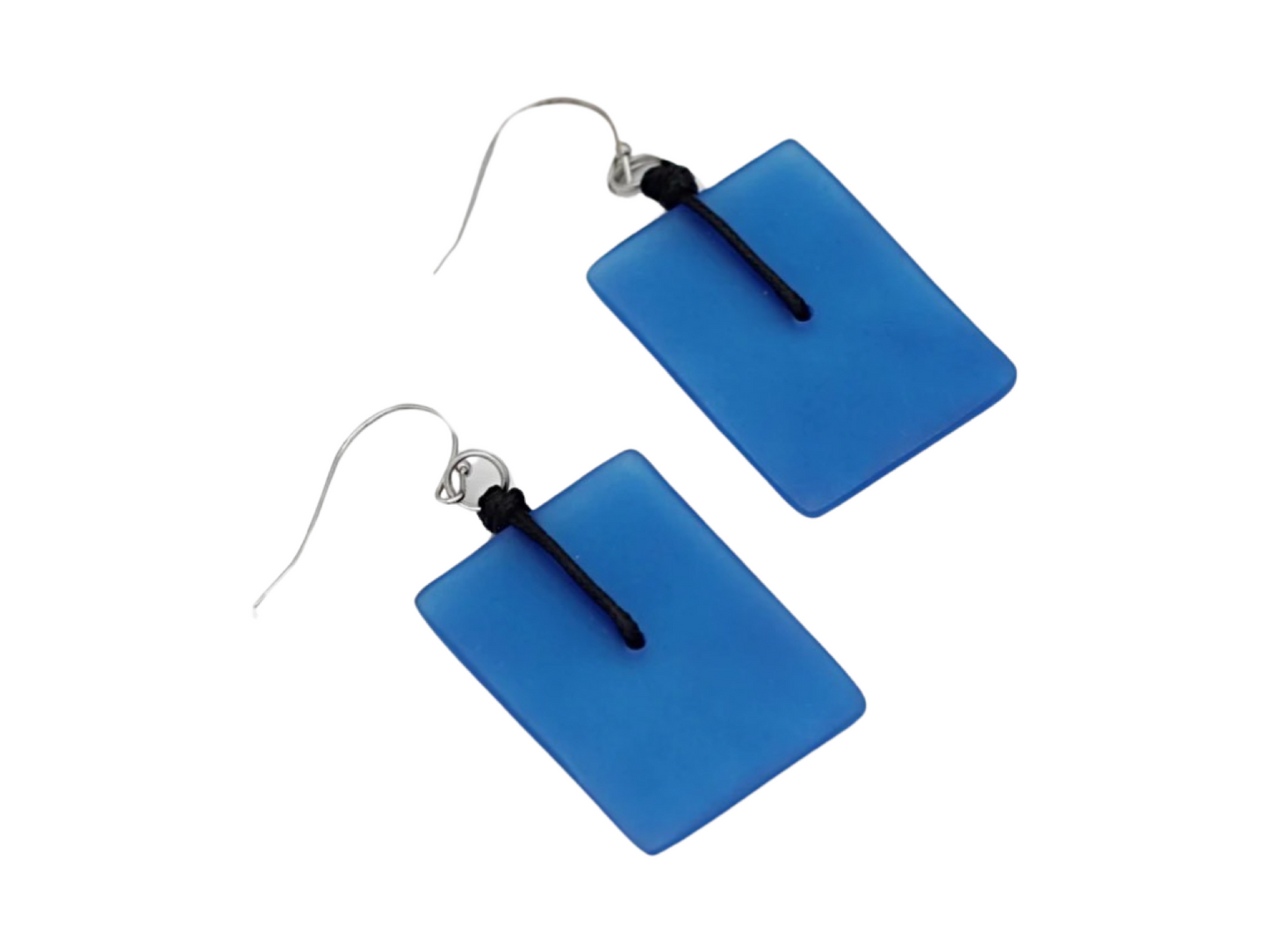 Resin Rect Dangle Earrings Astd