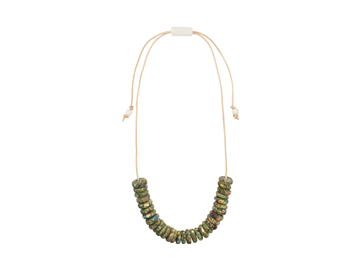 Recycle Beads Free Style Adj Necklace Assorted