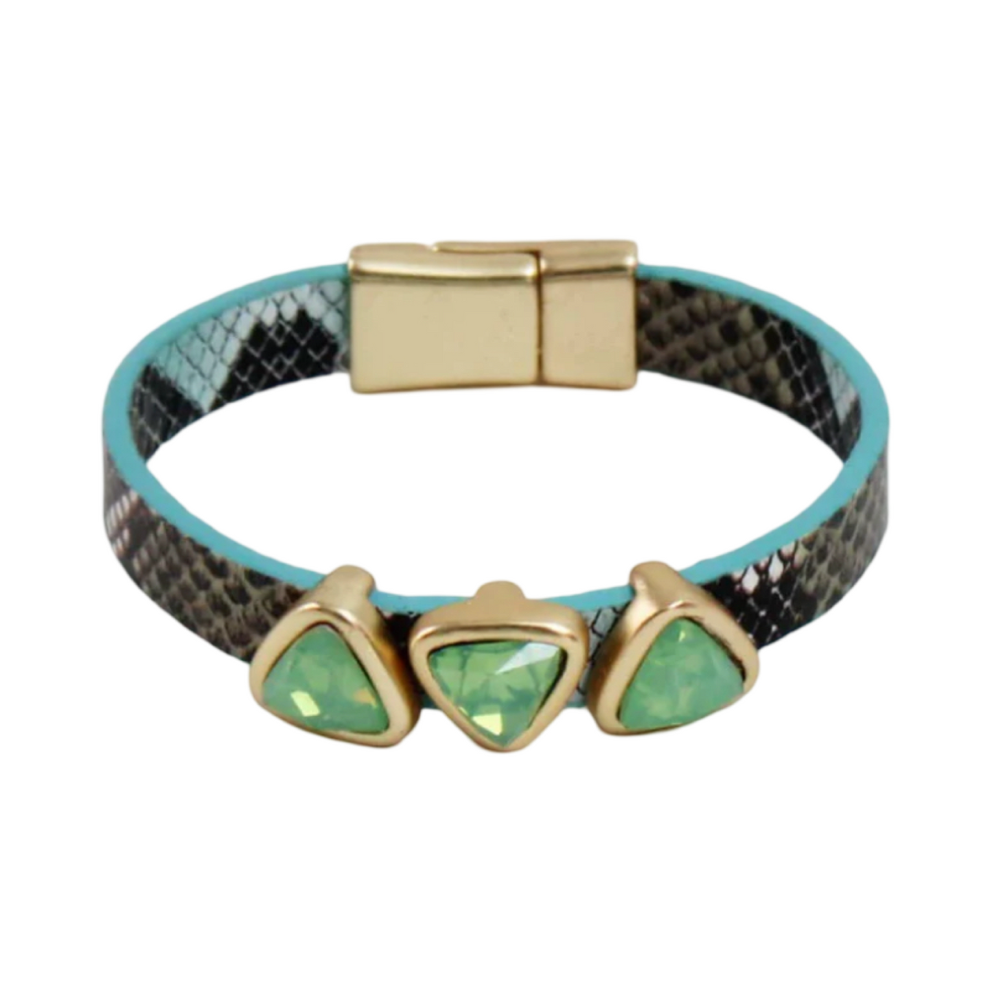 Multi Row Leather Bracelet Astd