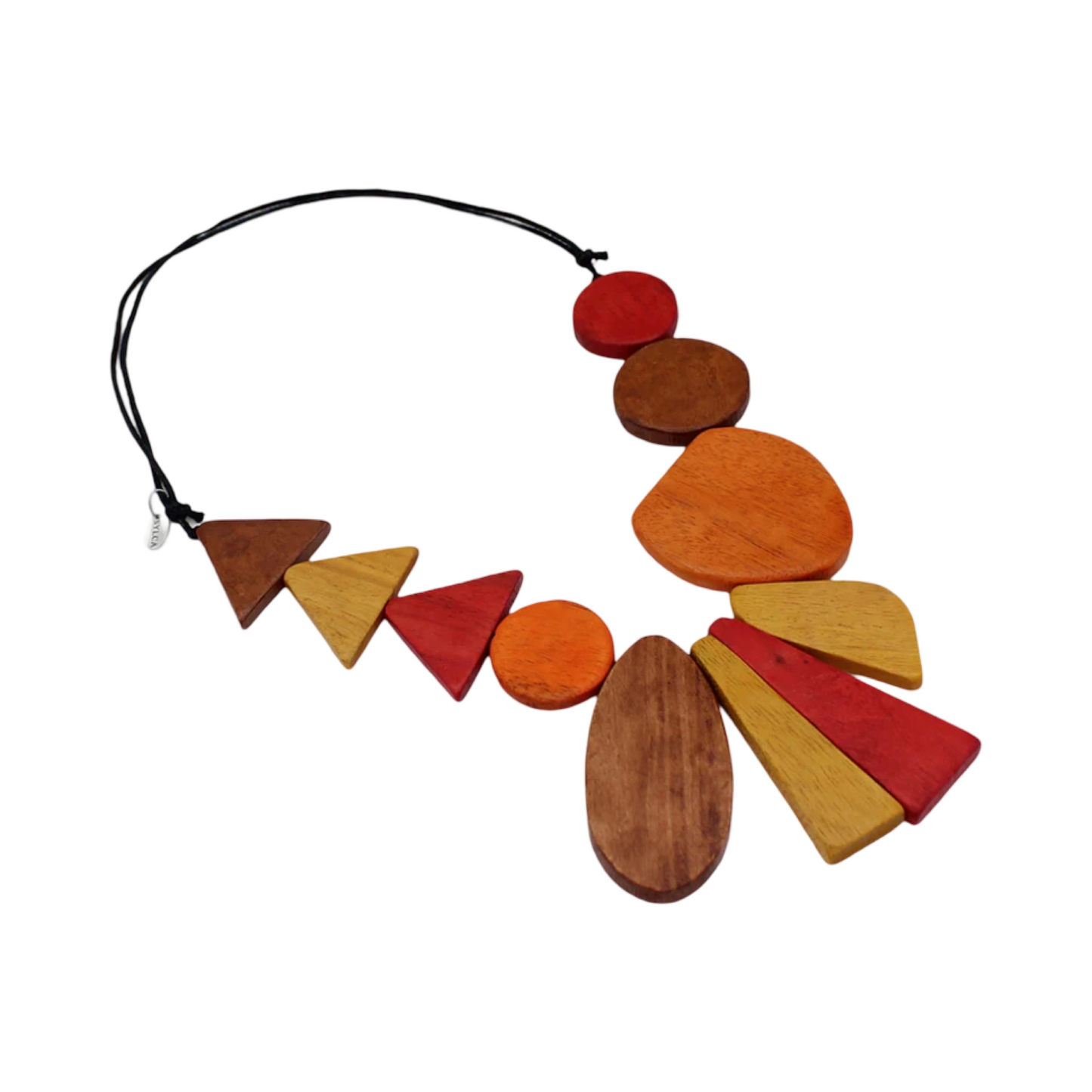 Multi Colored Wood Necklace Astd