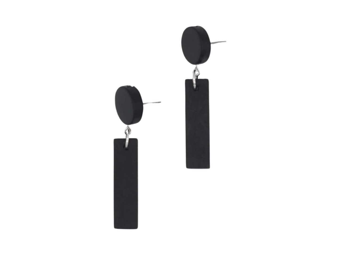 Rect Wooden Earrings  w/bd post