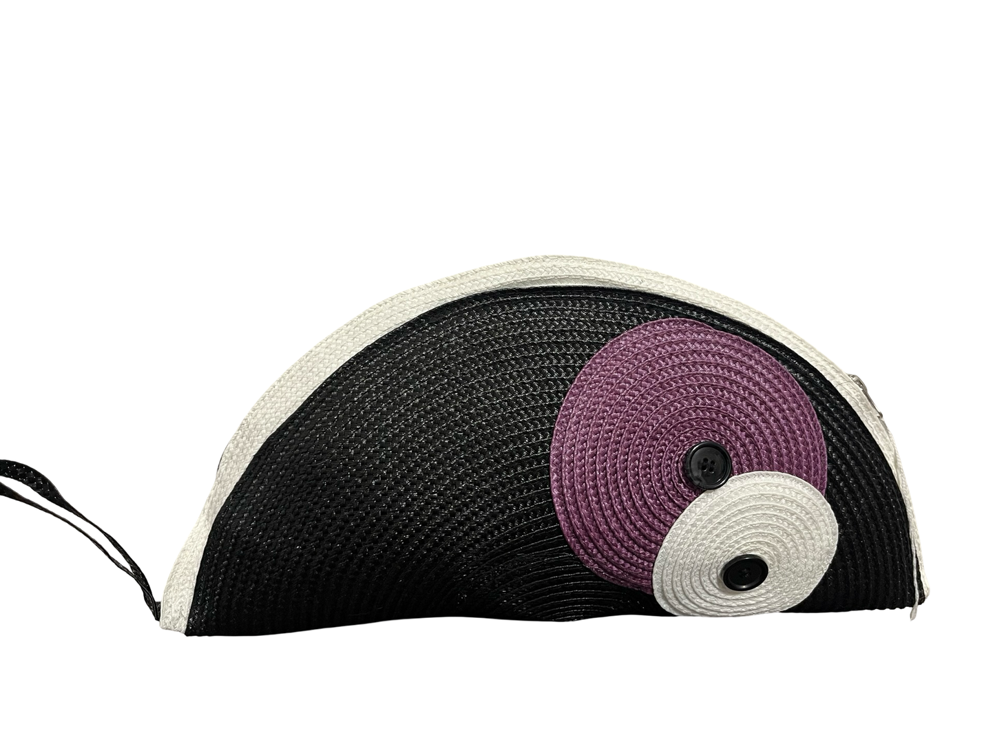 Half Moon 2Button Wristlet Clutch Bag