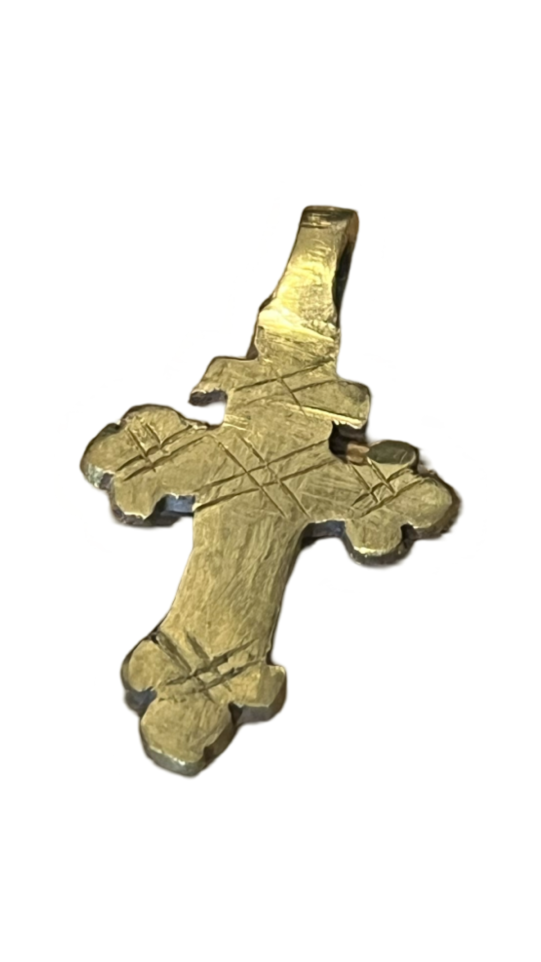 Small Hand-made Brass Ethiopian Cross Pnd Astd