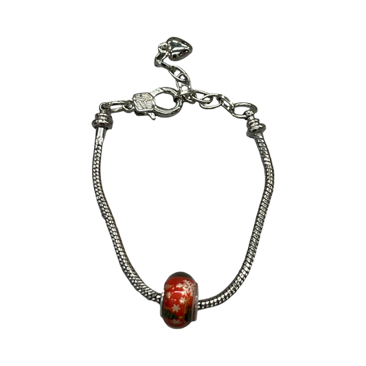 Christmas Single Bead Charm Bracelet Astd