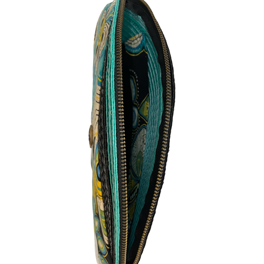 Vibrant Half-Moon Clutch