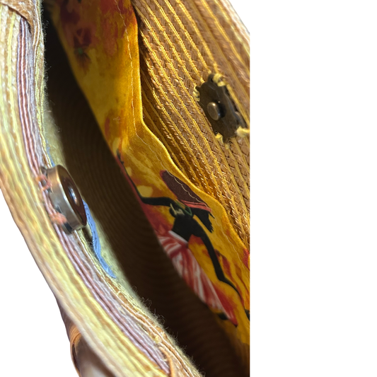 Artisan Half-Moon Woven Handbag