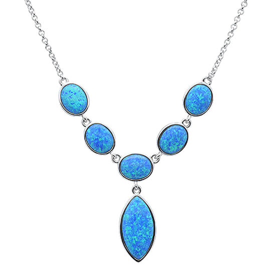 SS 16+1 extdr 6 Blue Opal Necklace