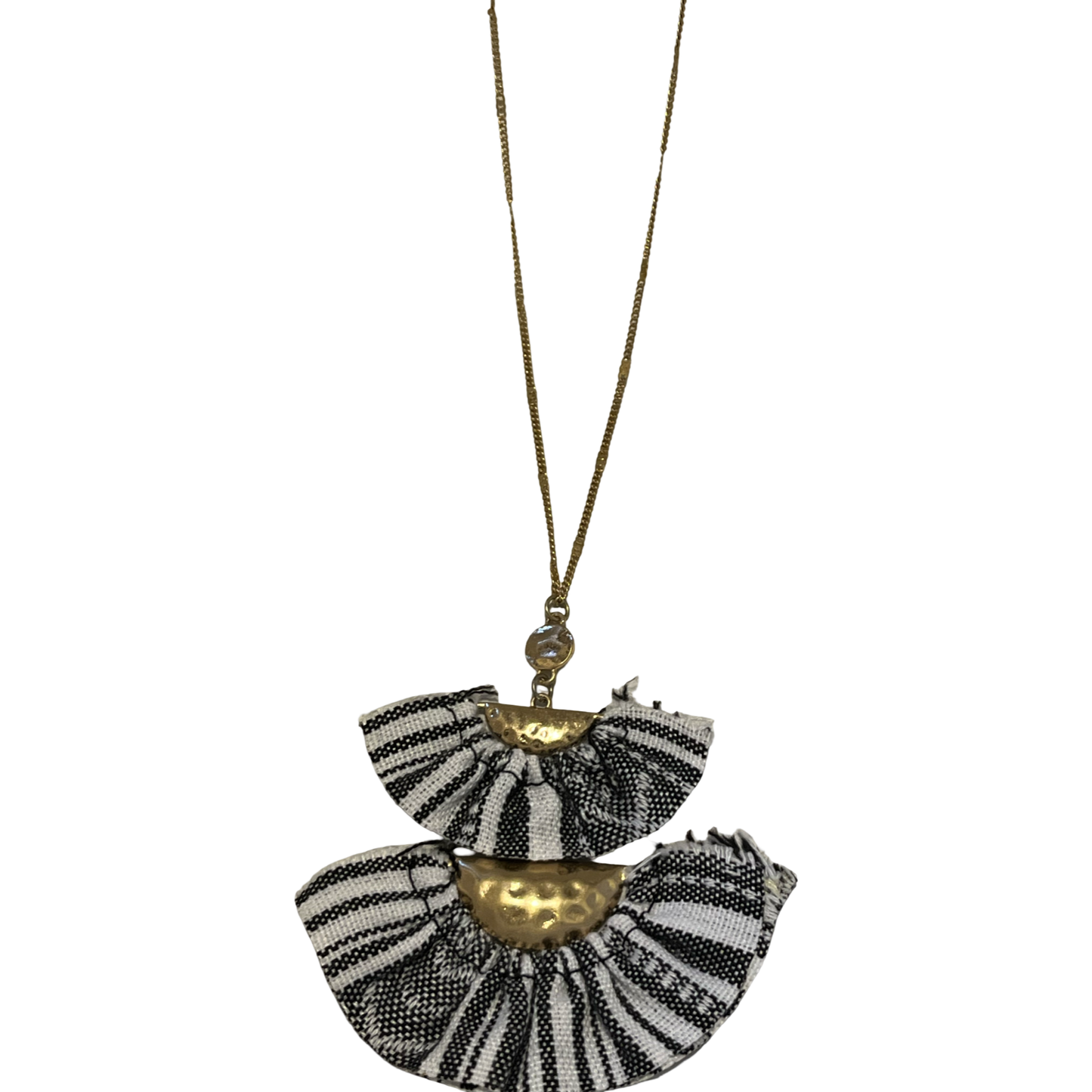 Gold Plated Fan Necklace