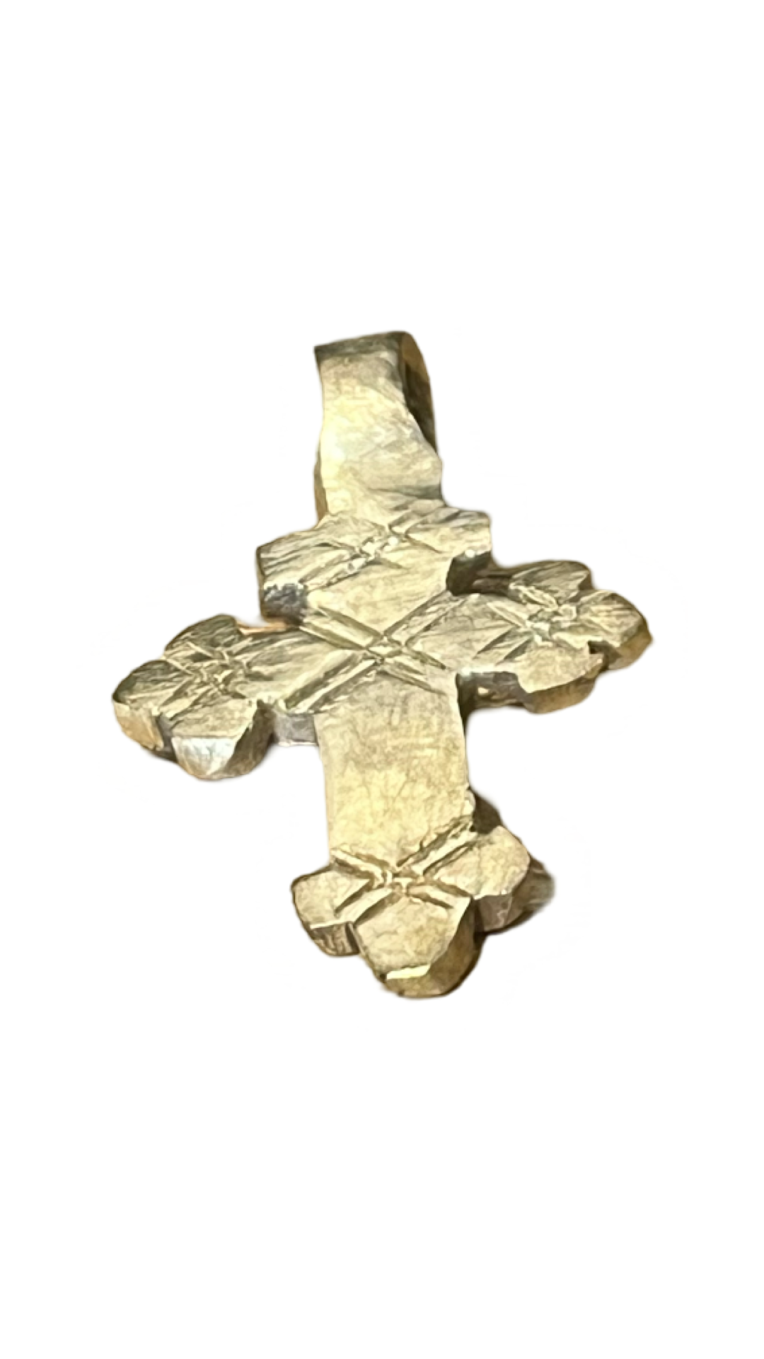 Small Hand-made Brass Ethiopian Cross Pnd Astd