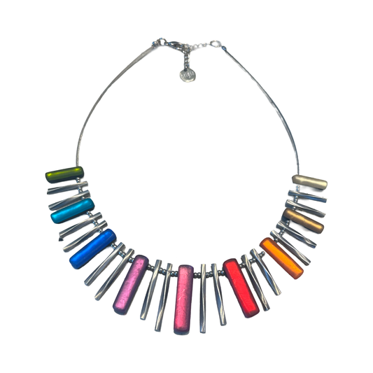 Multicolor Resin Wire Necklace Astd