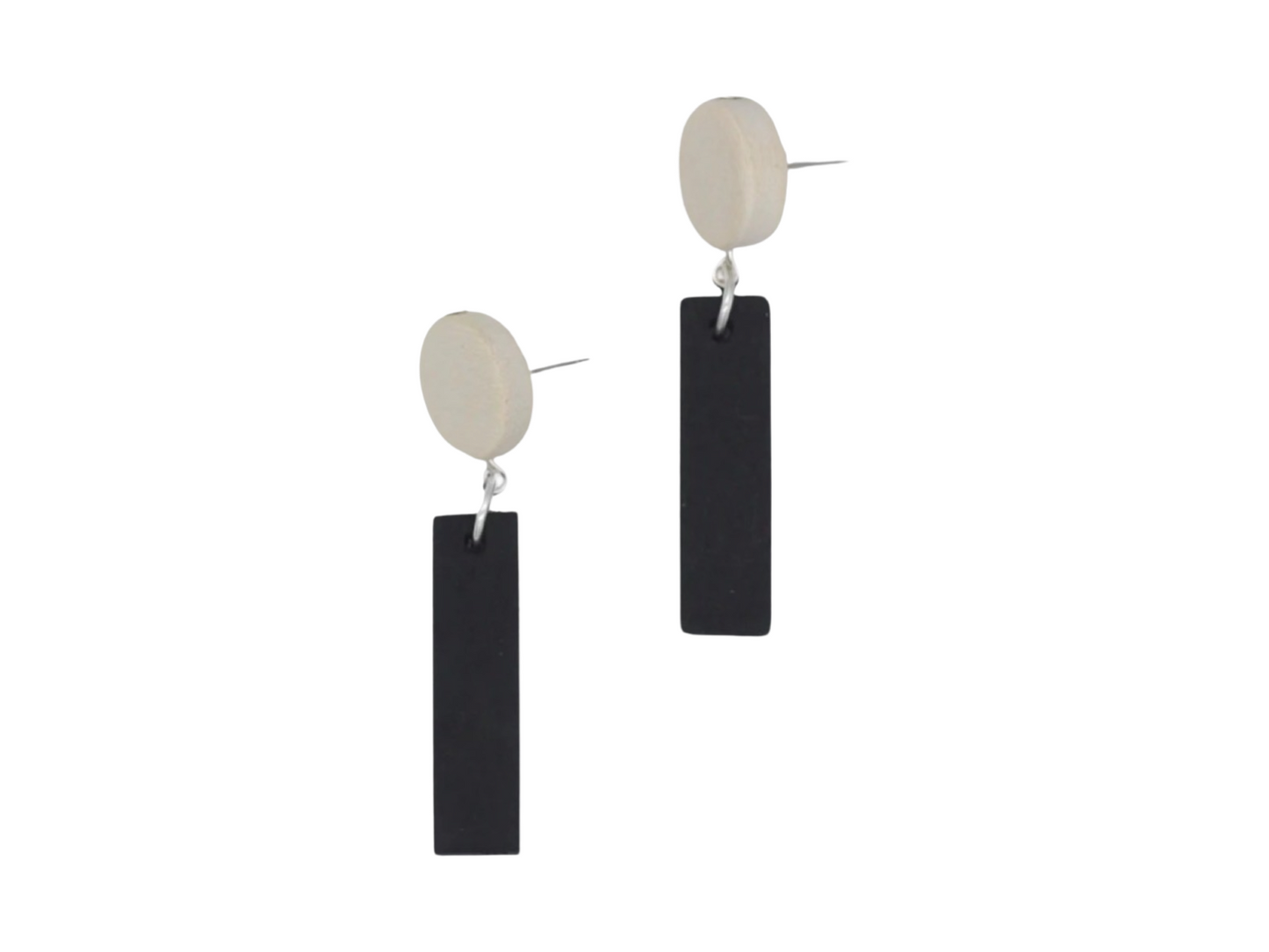 Rect Wooden Earrings  w/bd post