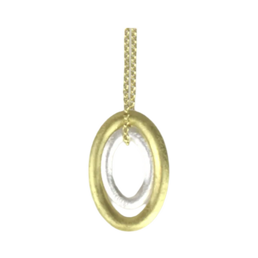 Oval Double Tone Necklace