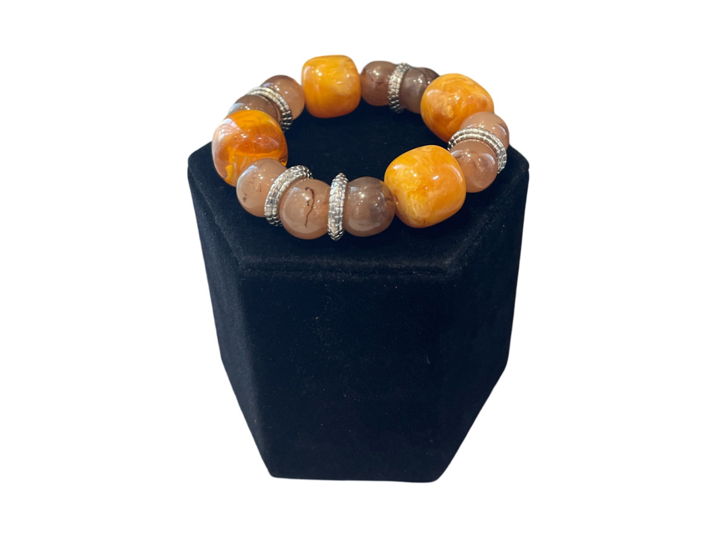 African Beadd Stretch Brac Astd