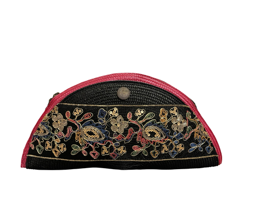 Artisan Woven Clutch W/Button