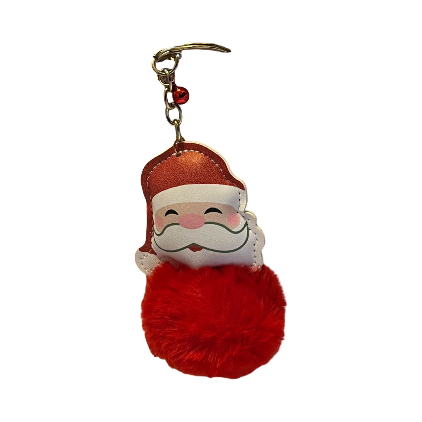 Faux Rabbit Fur Santa Keychain