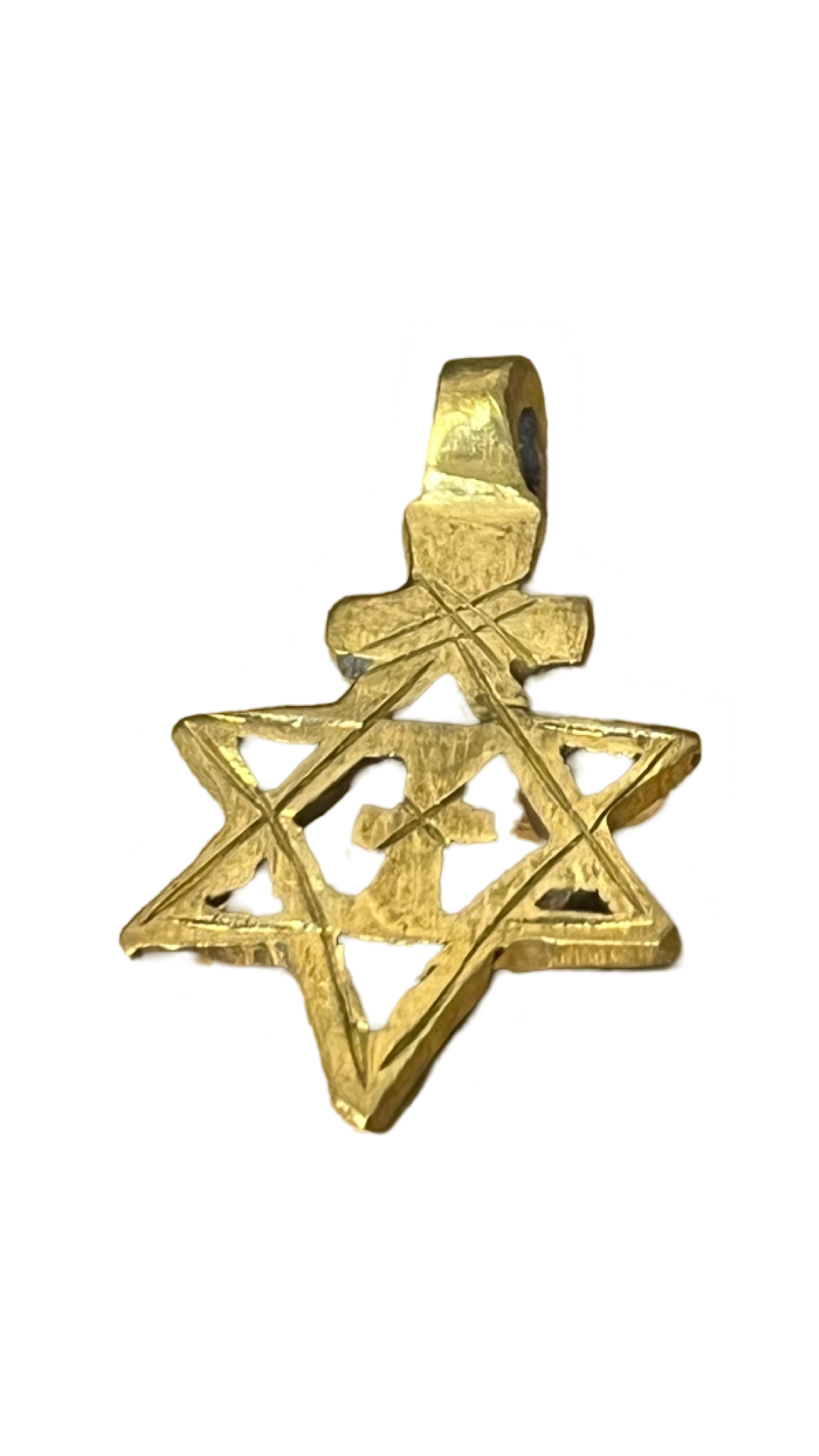 Small Hand-made Brass Ethiopian Cross Pnd Astd