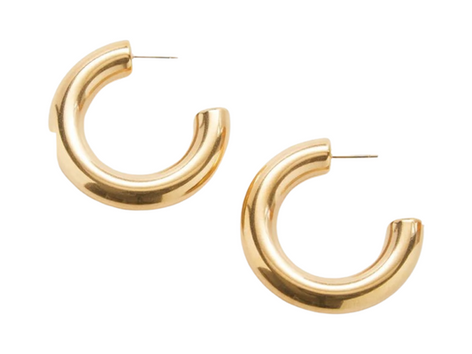 Gold Plated/Stainless Steel Chunky Hoops