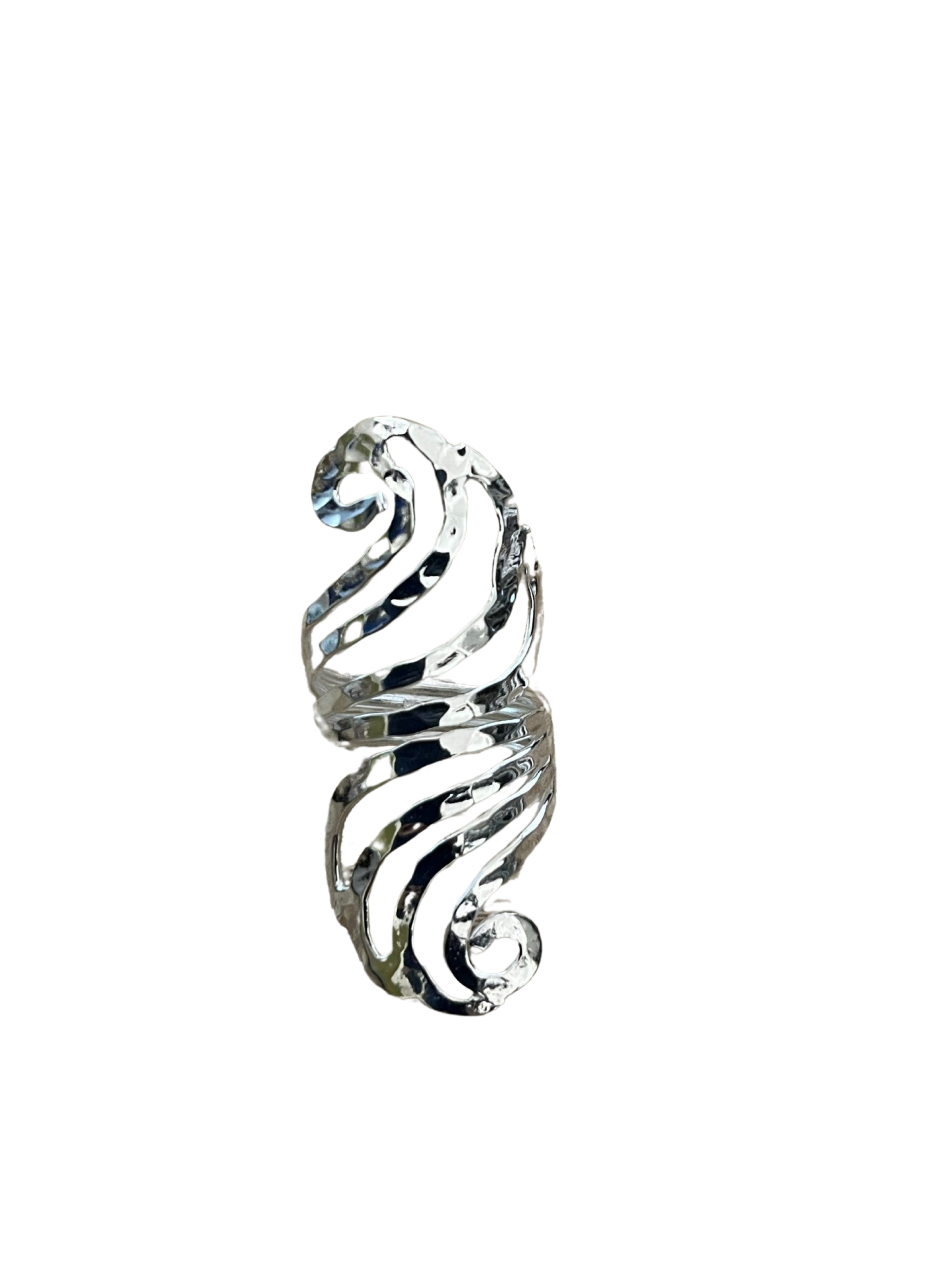 Mex Silver Hammered Ring Astd