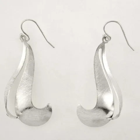 Silver Hook Swirl Ear W/Sterling Silver Wire Astd